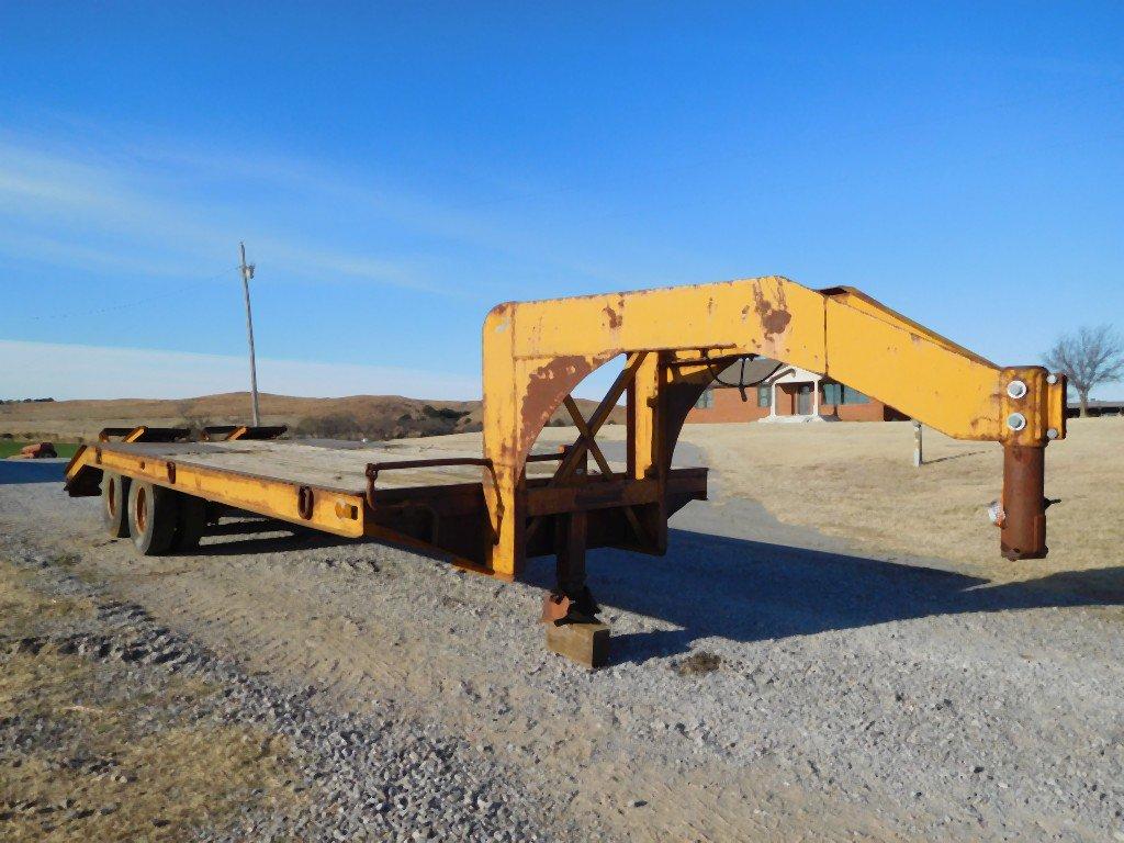 BELSHE 8' X 20' IMPLEMENT TRAILER, DOVETAIL & RAMPS