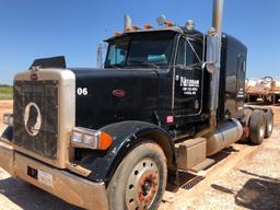 2004 PETERBILT 378, CAT C15ACERT, 15 SPD., 60" FLAT TOP SLEEPER, JAKES, CRU