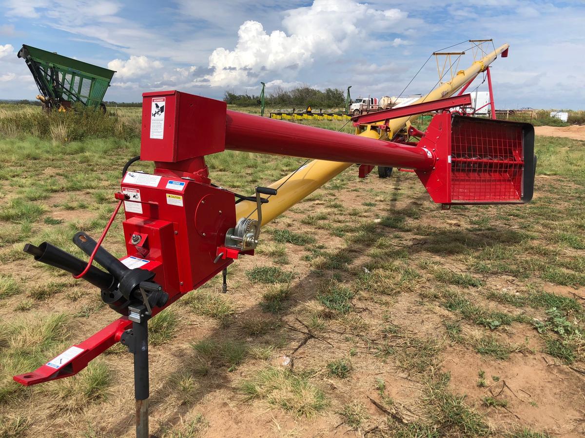 WESTFIELD WR80-61 GRAIN AUGER, SWING OUT HOPPER, PTO DRIVE, (LIKE NEW)