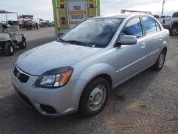 2011 KIA RIO CAR, 5 SPD., GAS, 4 DOOR SHOWS 139,850 MILES (G) VIN:2614