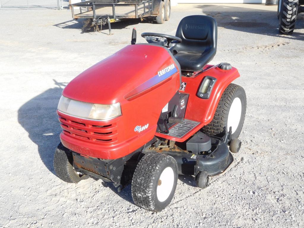 CRAFTSMAN GT 5000 RIDING MOWER, 24HP, 48" DECK, NEEDS CARBURETOR KIT