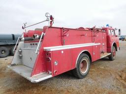 1970 FORD BOARDMAN FIRE TRUCK, V8, AUTO, AIR BRAKES, 5,000 GAL. TANK, 1250