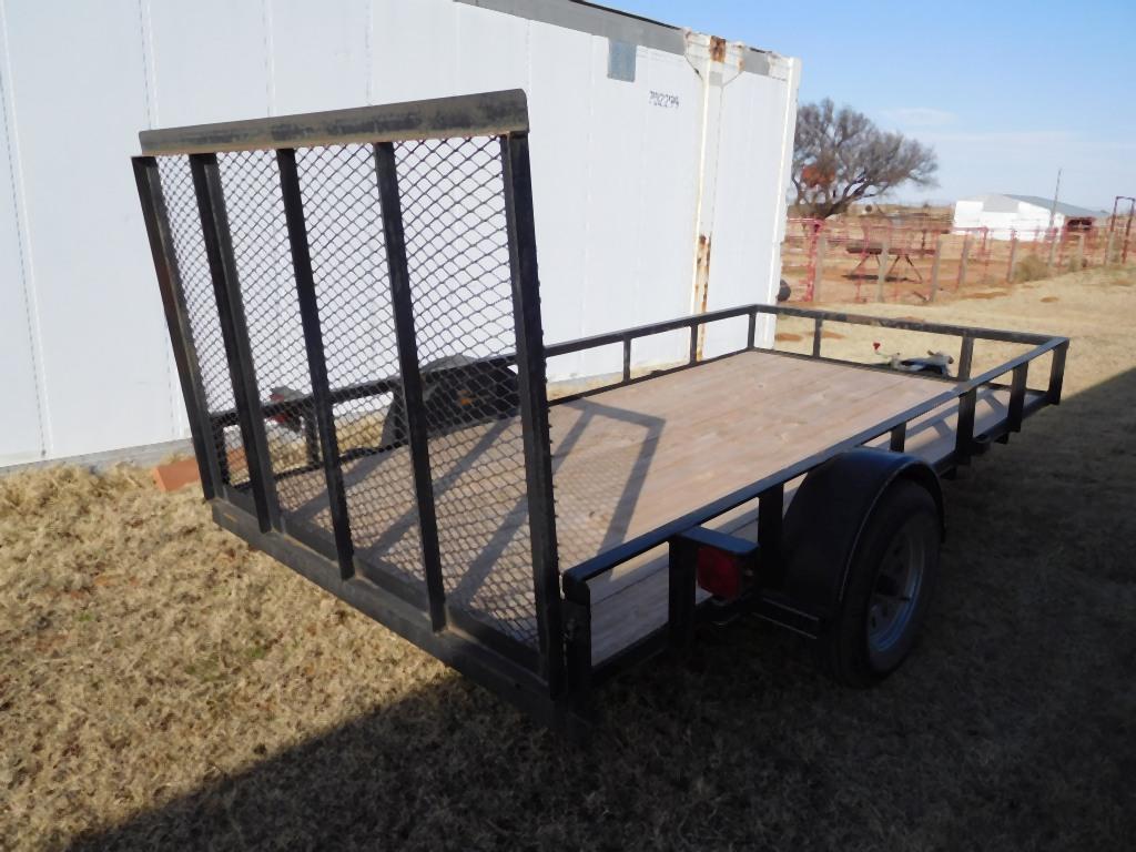 2007 NORRIS 12' UTILITY TRAILER, BP, SA, REAR RAMP SN: 1N95A12157COO7732 (R