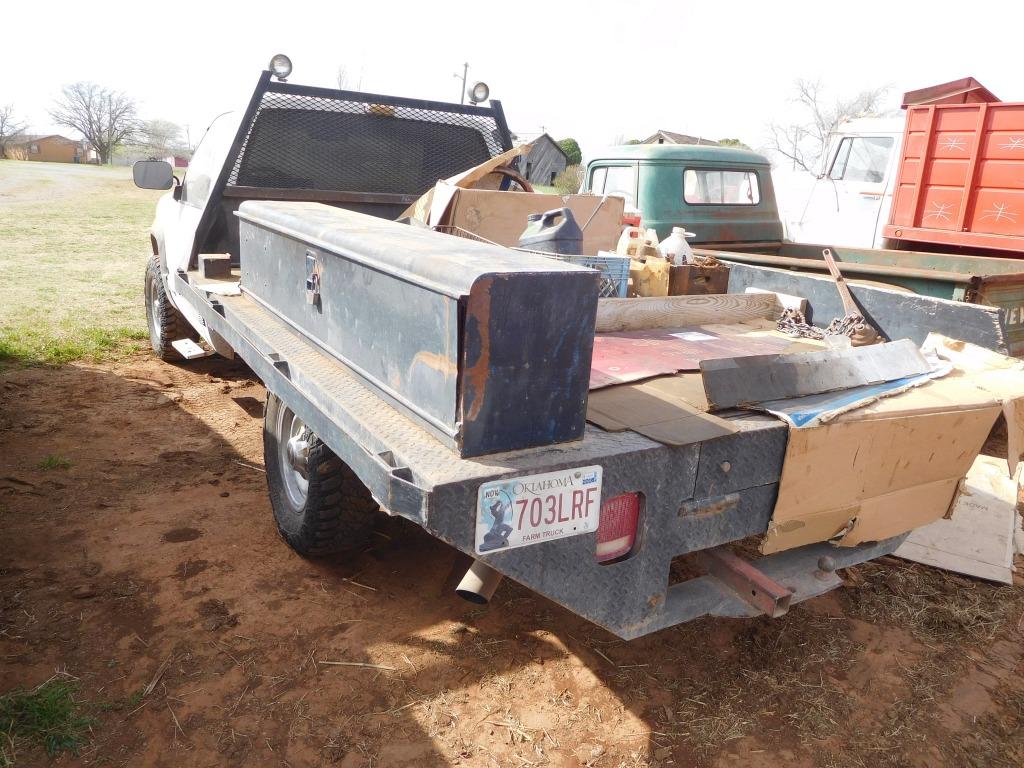 1990 Chevy 2500 Flatbed Pickup, V8, Auto, 4 x 4, Shows 43,000 Mi.,  (TITLE)