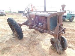 IH F20 Tractor, Tricycle, SN:FA9568, (Does Not Run)