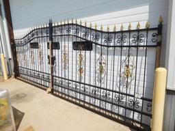 SET OF 2 - 10' DECORATIVE WROUGHT IRON GATES