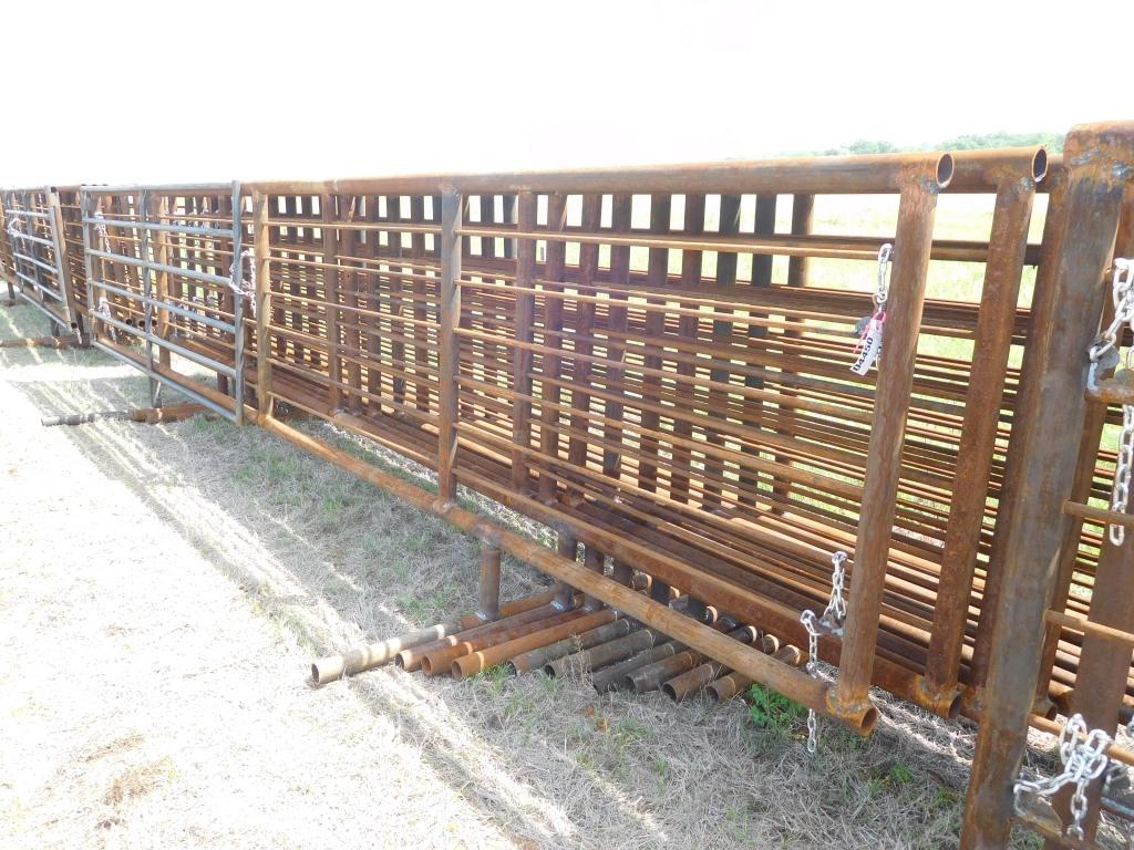 24' HEAVY DUTY FREE STANDING PANELS, ONE WITH 12' GATE ***SOLD TIMES THE MONEY*