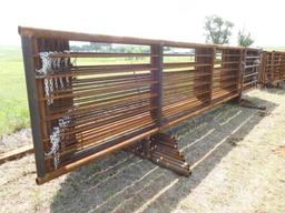 24' HEAVY DUTY FREE STANDING PANELS, ONE WITH 6' GATE ***SOLD TIMES THE MONEY*