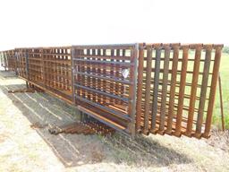 24' HEAVY DUTY FREE STANDING PANELS, ONE WITH 6' GATE ***SOLD TIMES THE MONEY*