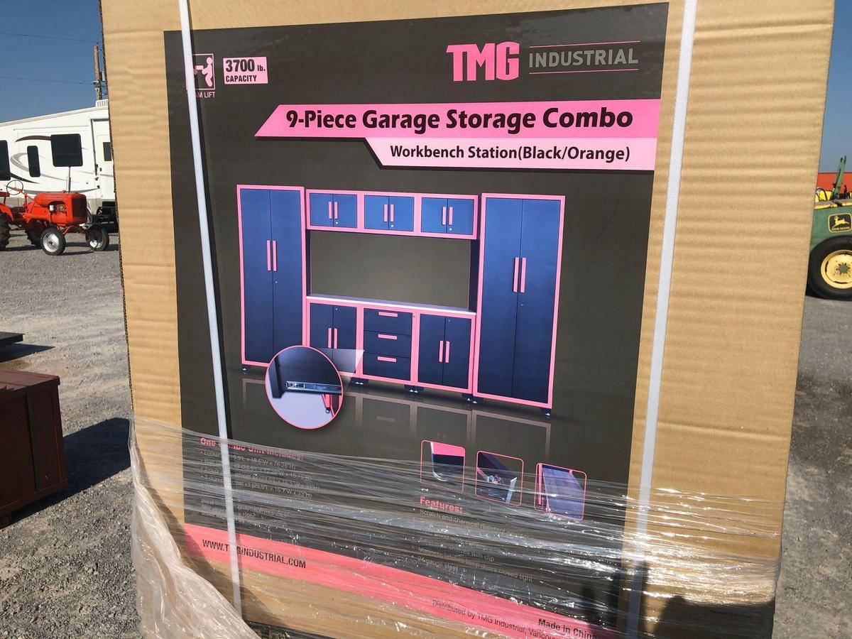 TMG 9 PIECE GARAGE STORAGE COMBO, UNUSED