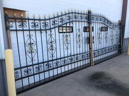 SET OF 2 - 10' DECORATIVE WROUGHT IRON GATES