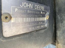 JD F1145 RIDING LAWN MOWER, 70" DECK, 4X4,