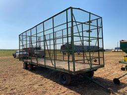 8' X 28' X 9' COTTON TRAILER, TANDEM REAR AXLE