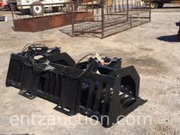 80" ROCK AND BRUSH GRAPPLE SKID STEER ATTACHMENT,