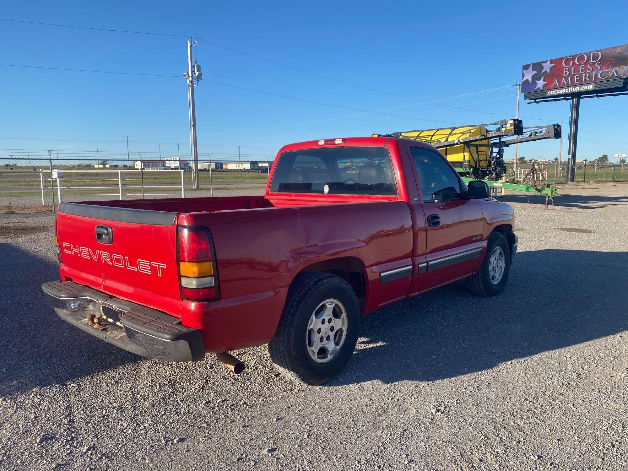 1999 CHEVY SILVERADO 1500 SINGLE CAB PICKUP,