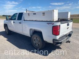 2015 CHEVY 2500 PICKUP, 4X4, AUTO, GAS,