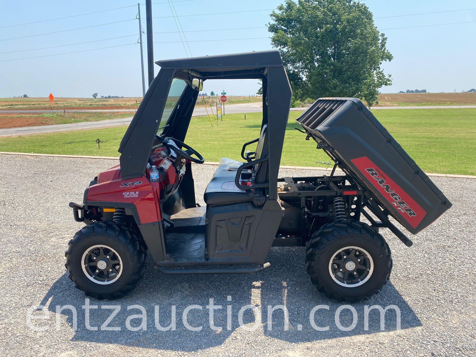 2011 POLARIS RANGER 800 XP, 4X4, MANUAL DUMP BED,