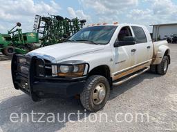 2006 DODGE 3500 PICKUP, MEGA CAB, CUMMINS 24V