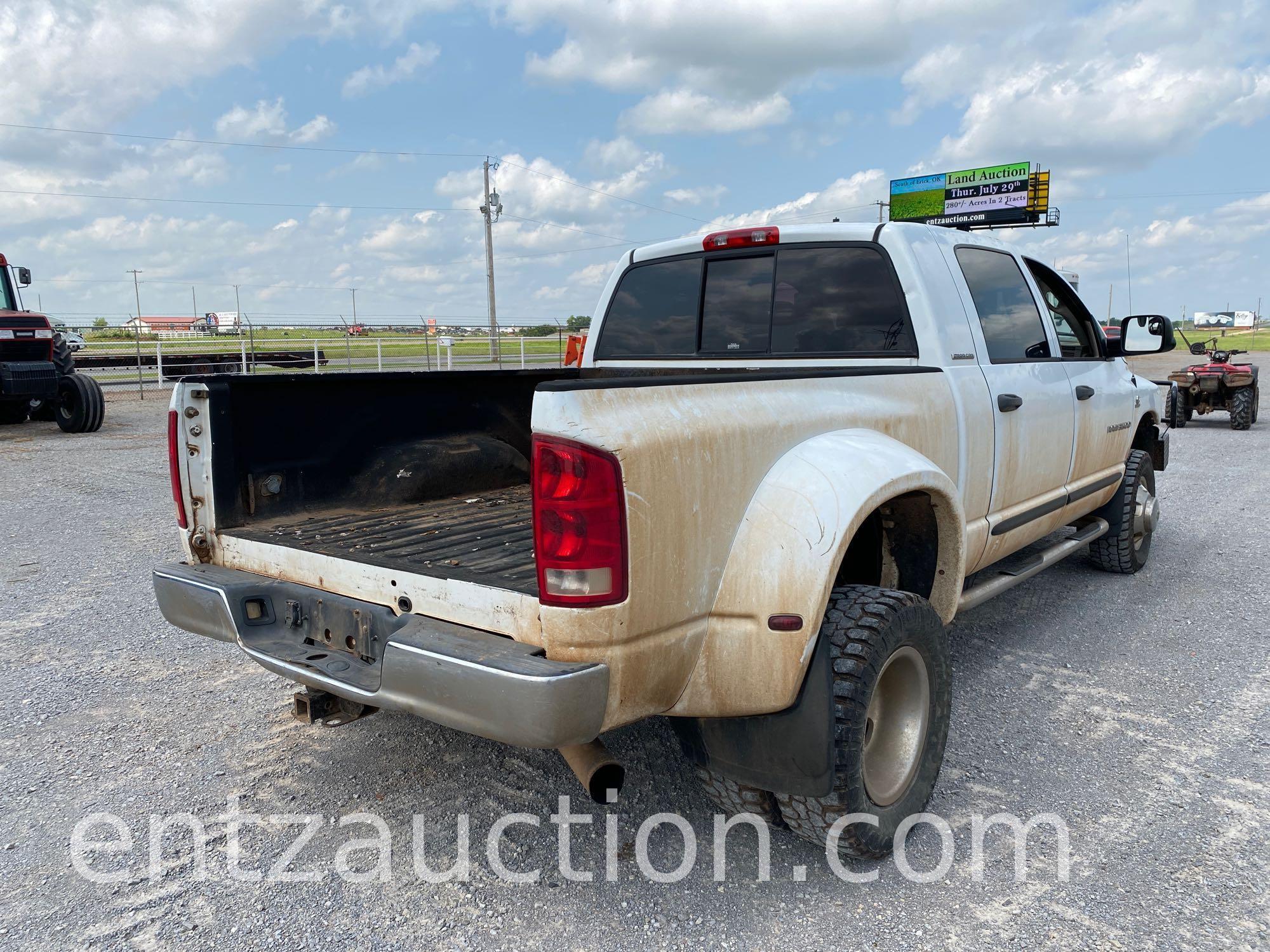 2006 DODGE 3500 PICKUP, MEGA CAB, CUMMINS 24V