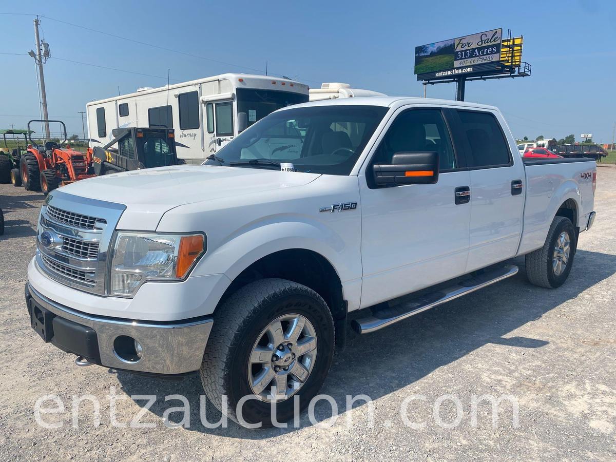 2013 FORD F150 PICKUP, 4X4, AUTO, GAS, 4 DOOR