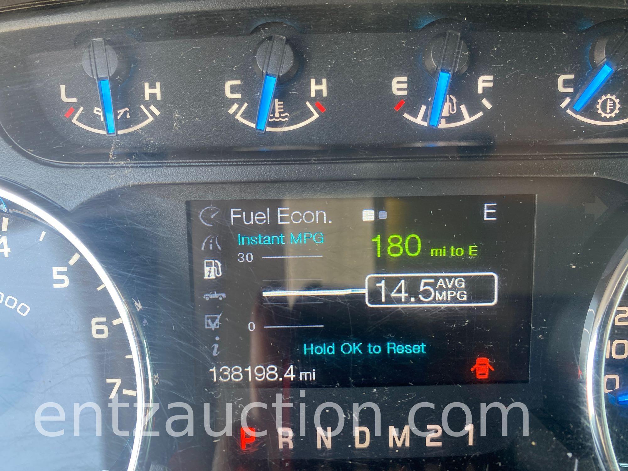 2013 FORD F150 PICKUP, 4X4, AUTO, GAS, 4 DOOR