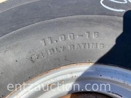 GOODYEAR 10.00 - 16 TIRES ON RIM, ARMSTRONG 10.00 -