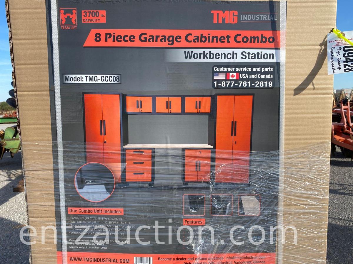 TMG 8 PIECE GARAGE CABINET COMBO WORKBENCH STATION,