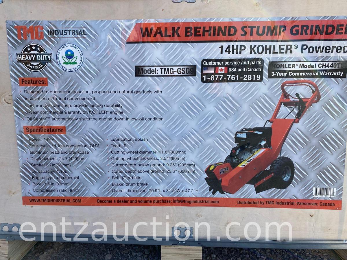 TMG WALK BEHIND STUMP GRINDER, 14 HP KOHLER ENGINE,