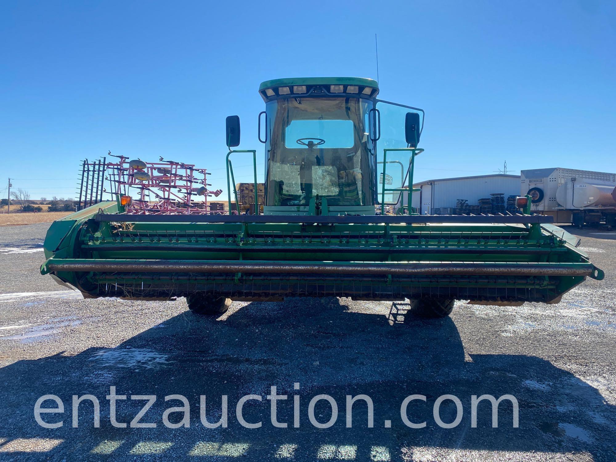 1997 JD 4890 SELF PROPELLED SWATHER, CAB AND AIR,
