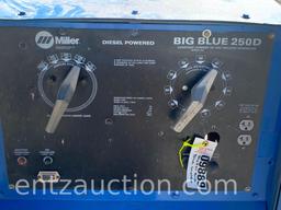 MILLER BIG BLUE 250 D WELDER, DIESEL, NO LEADS,