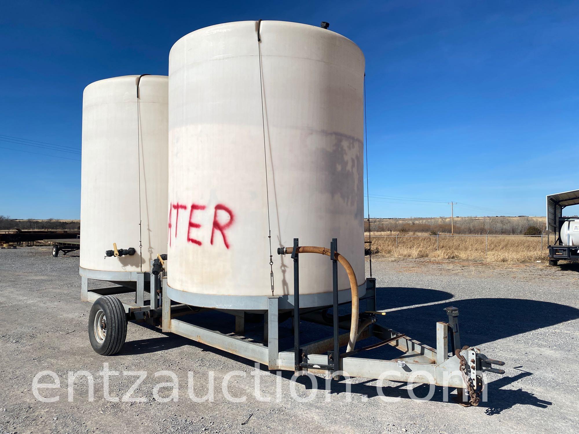 PORTABLE TWIN 3000 GALLON CONE BOTTOM LIQUID