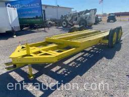 19 1/2' X 77" SHOPBUILT BACKHOE TRAILER, TA,