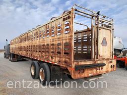 1968 HOBBS 50' CATTLE TRAILER, STEEL, OPEN TOP,