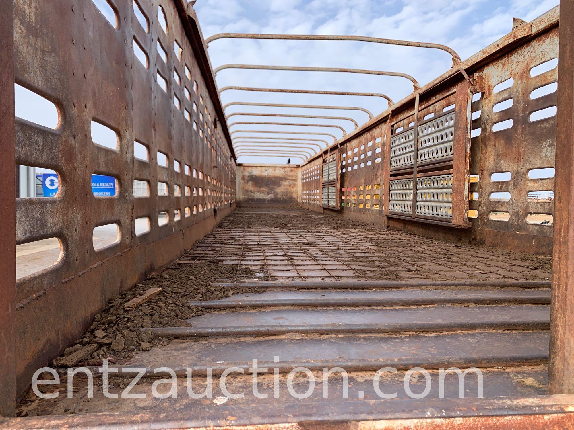 1968 HOBBS 50' CATTLE TRAILER, STEEL, OPEN TOP,