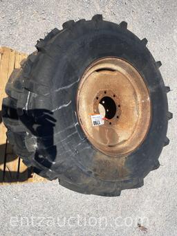 11.2 25 PIVOT TIRES ON 8 HOLE RIMS **SOLD TIMES