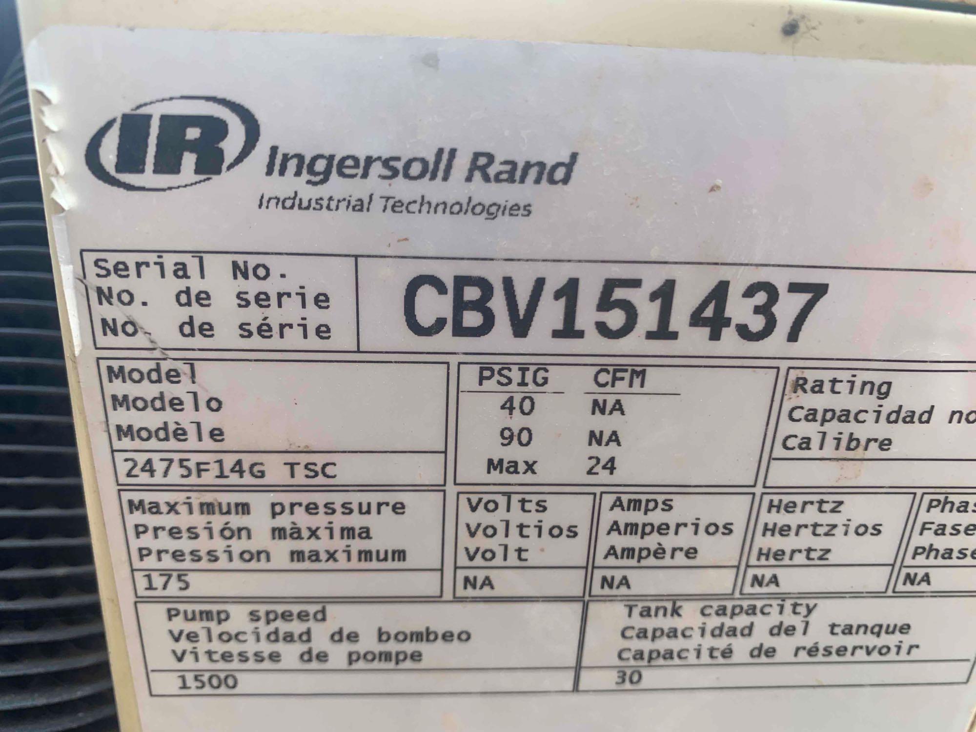 INGERSOLL RAND MODEL 2475 PORTABLE AIR COMPRESSOR,