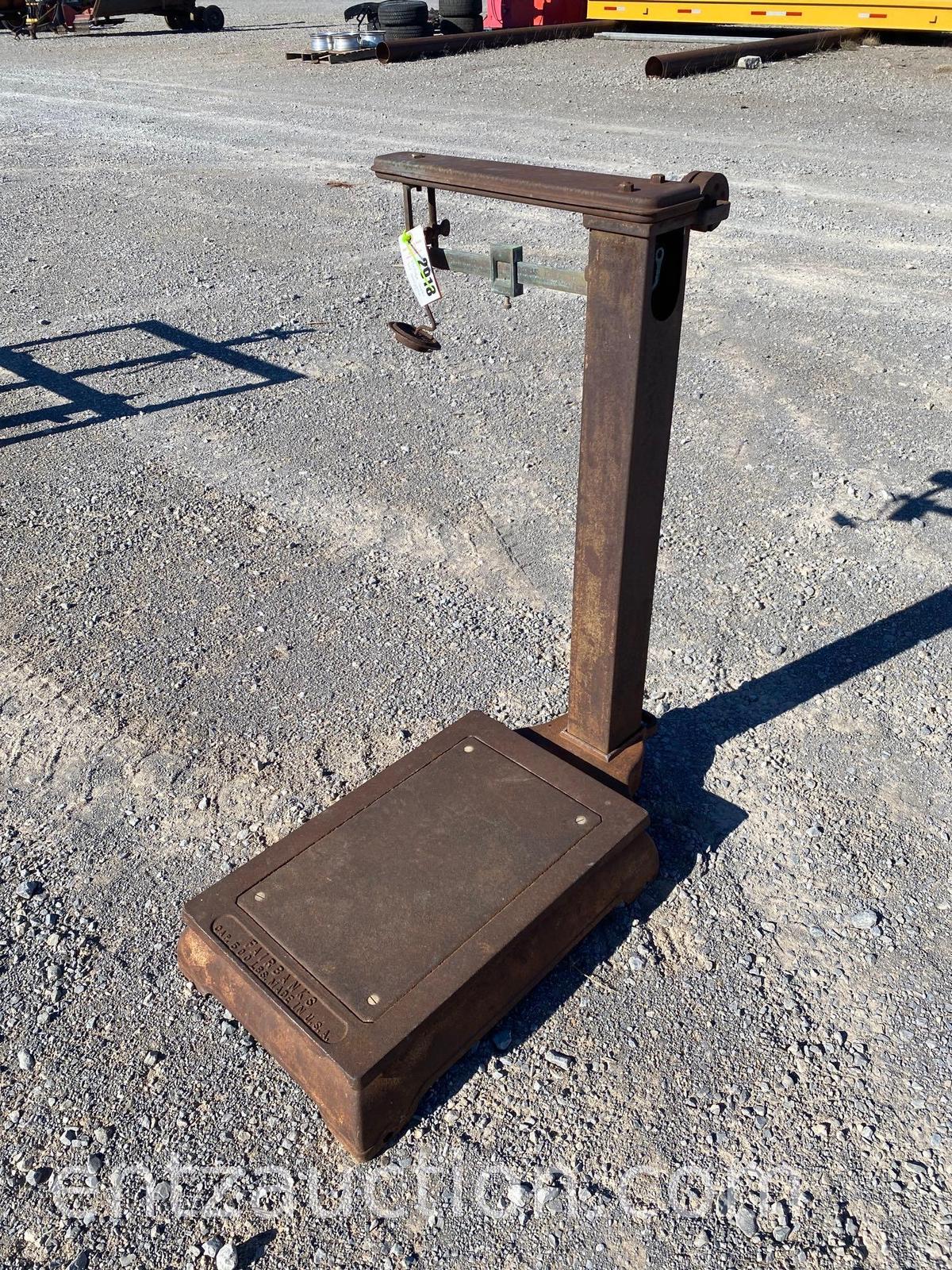 ANTIQUE SCALES W/ WEIGHTS