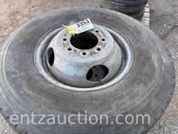 235X85XR16 USED TRAILER TIRES MOUNTED ON 8 HOLE