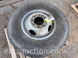 7.50X16R USED TRAILER TIRES MOUNTED ON 8 HOLE