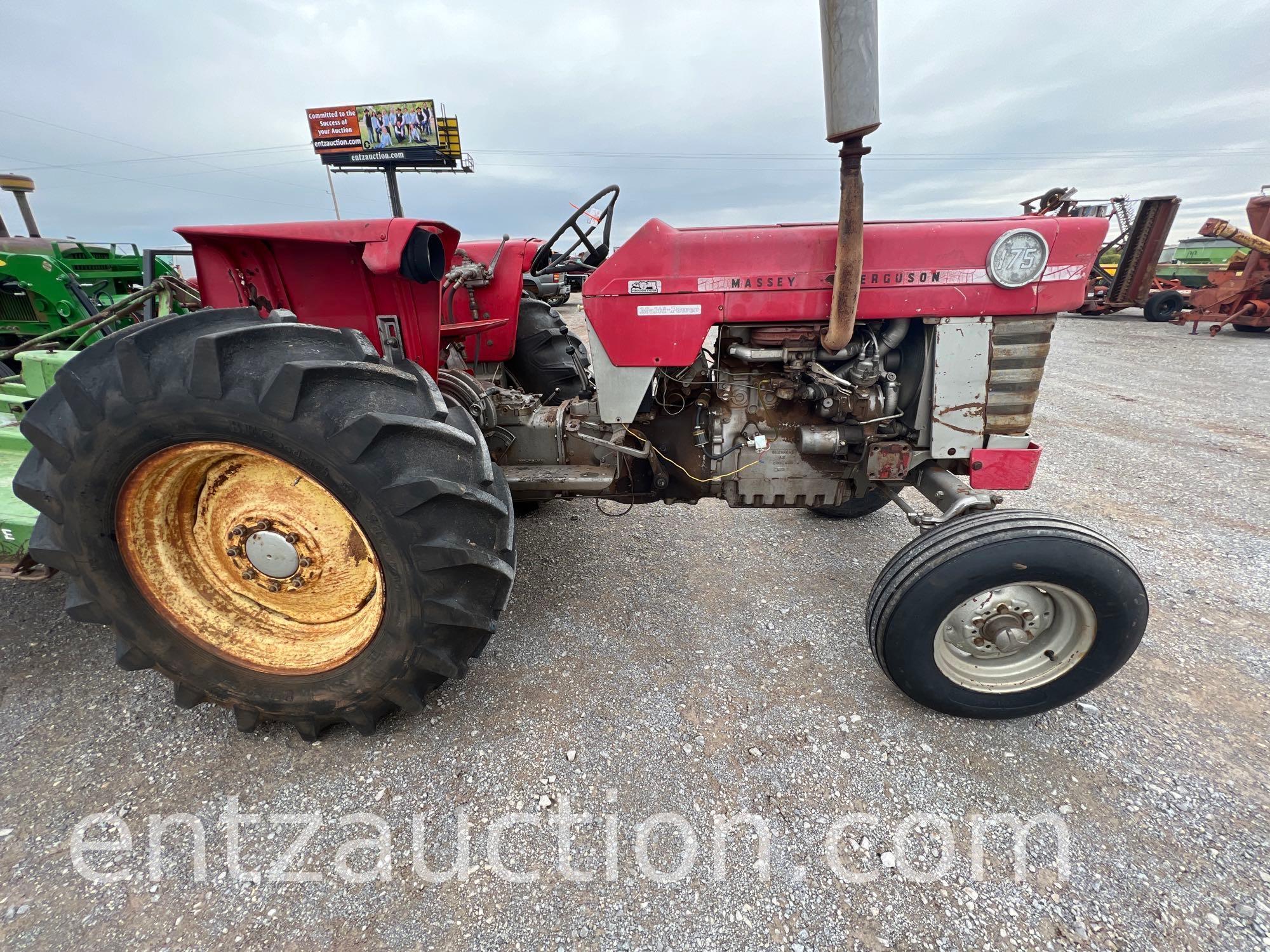 1969 MASSEY FERGUSON 175 TRACTOR, GAS, 3PT, 540