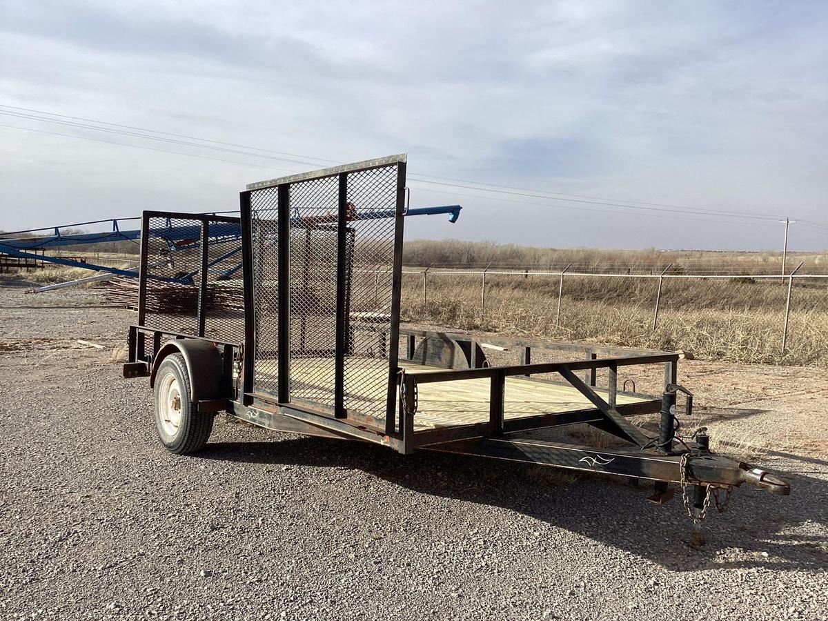 7' X 12' UTILITY TRAILER, 48'' FOLD DOWN REAR