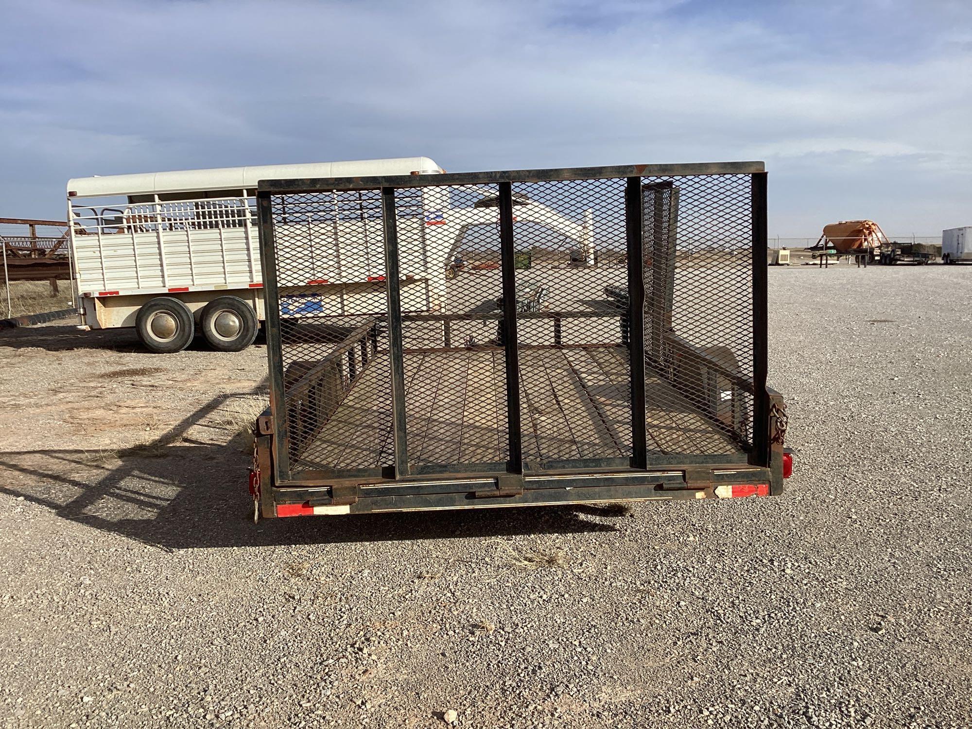 7' X 12' UTILITY TRAILER, 48'' FOLD DOWN REAR