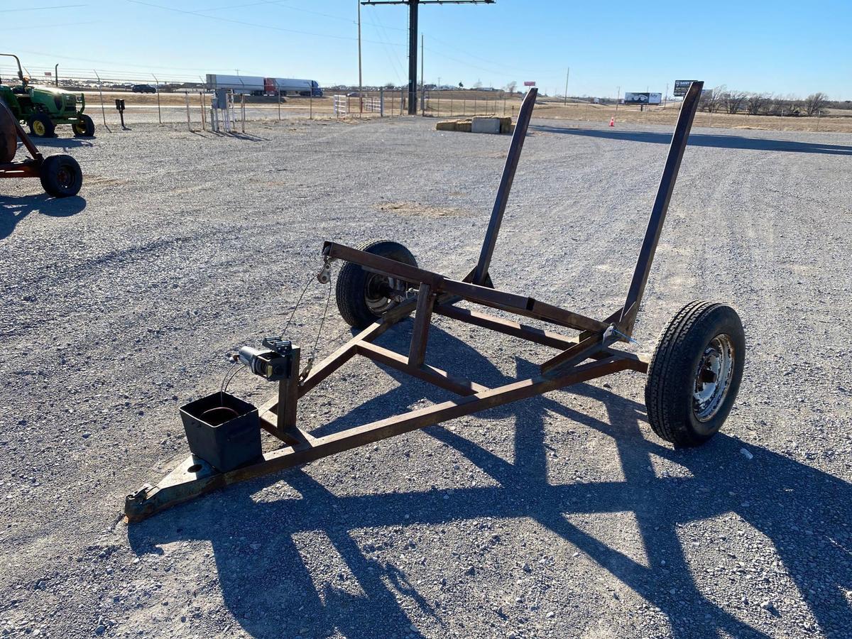 SINGLE BALE HAY TRAILER, (NO TITLE)