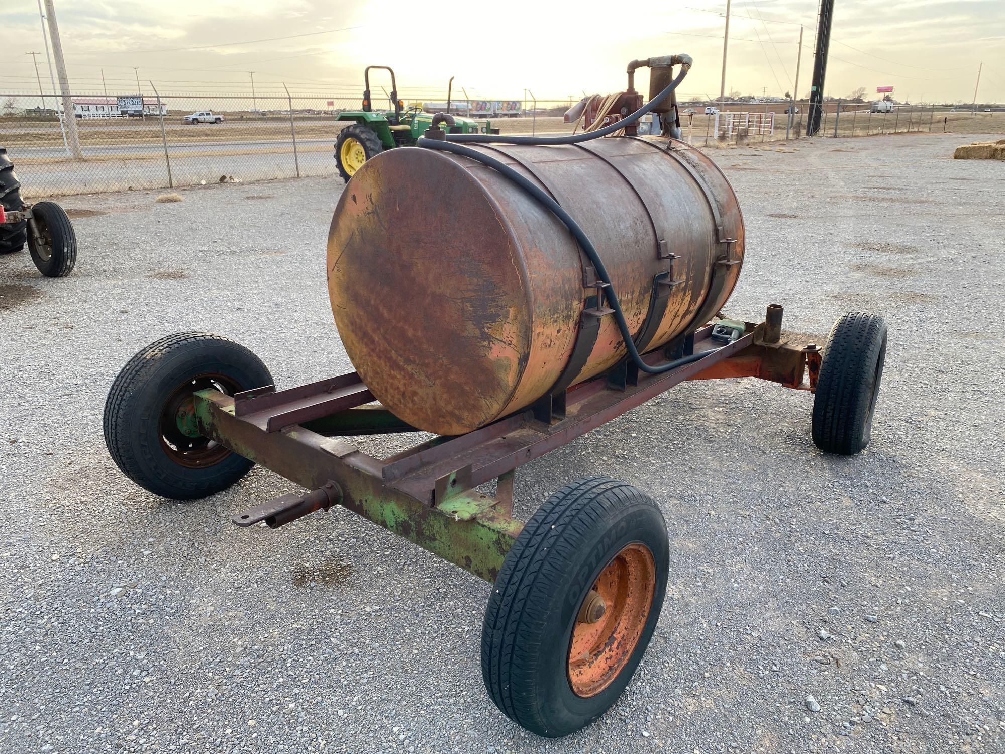 500 GALLON TANK W/ FILL RITE PUMP MOUNTED TO