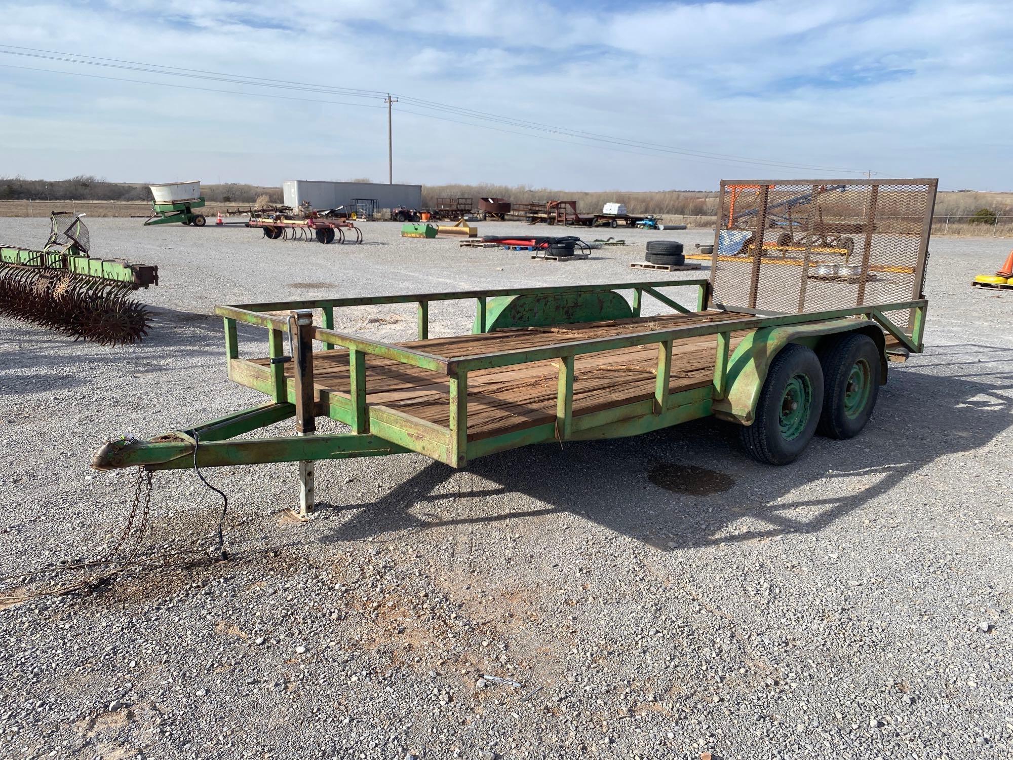 6 1/2' X 16' UTILITY TRAILER, BP, TA, WOOD FLOOR,