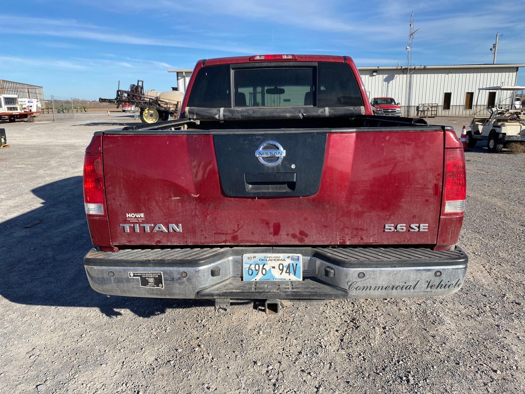 2008 NISSAN TITAN PICKUP, 5.6L V8, 4 DOOR, 2WD,