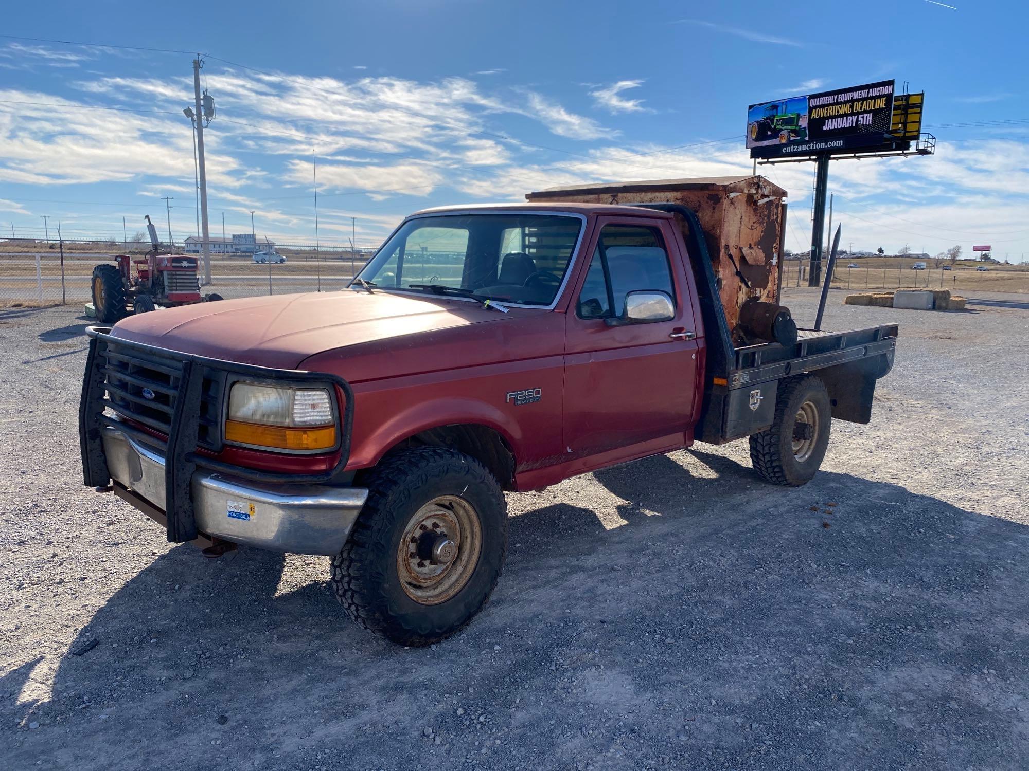 1997 FORD F250 PICKUP, SINGLE CAB, 4X4, GAS,