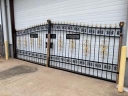 TMG 20' BI PARTING WROUGHT IRON GATE, UNUSED