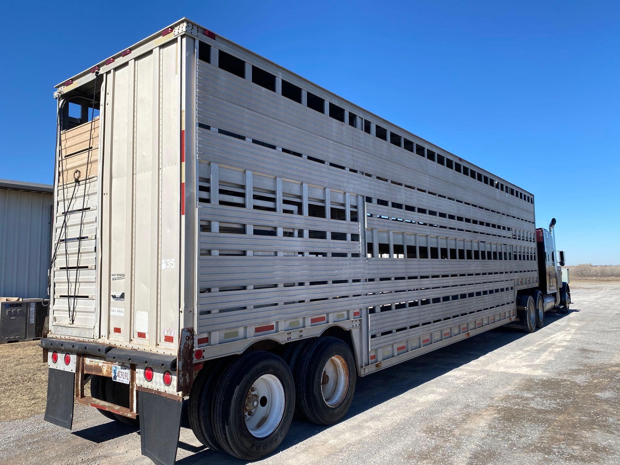 1978 BARRETT CATTLE POT, 45' X 96", CLEATED FLOOR,