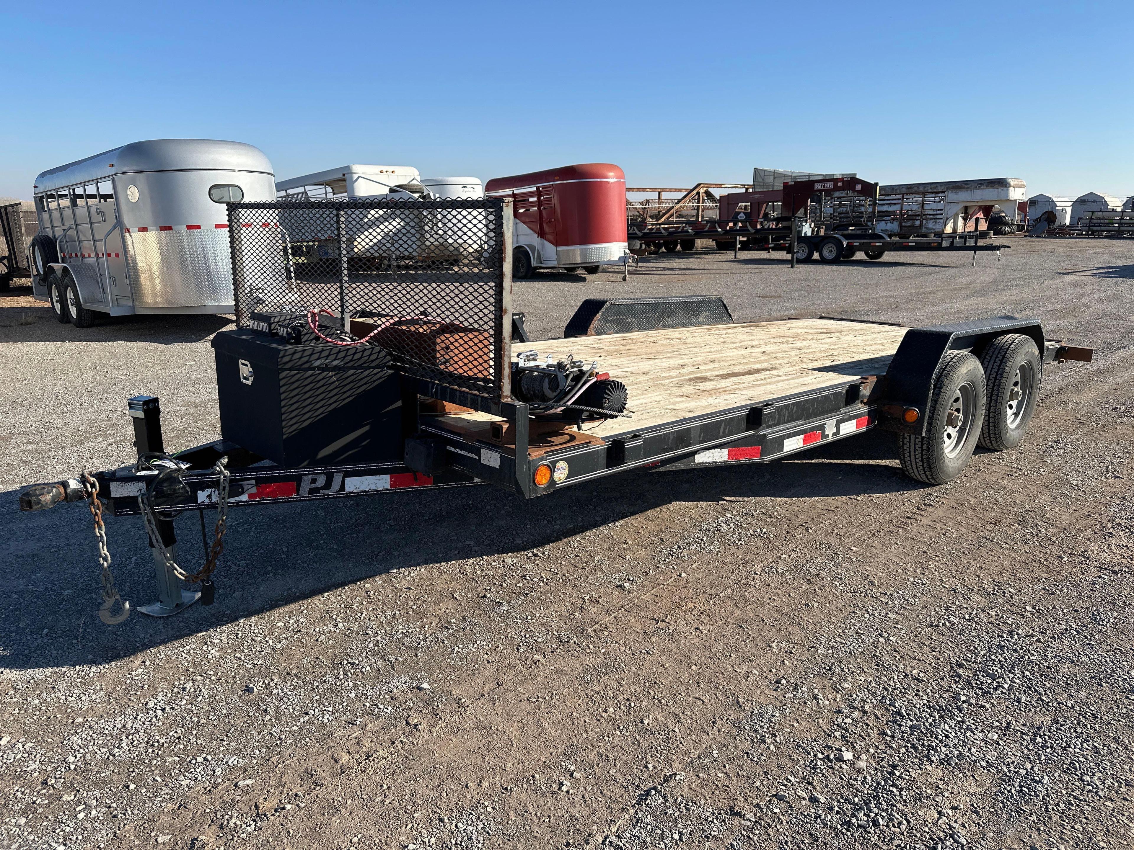 PJ 83" X 18' FLATBED UTILITY TRAILER, HEAD